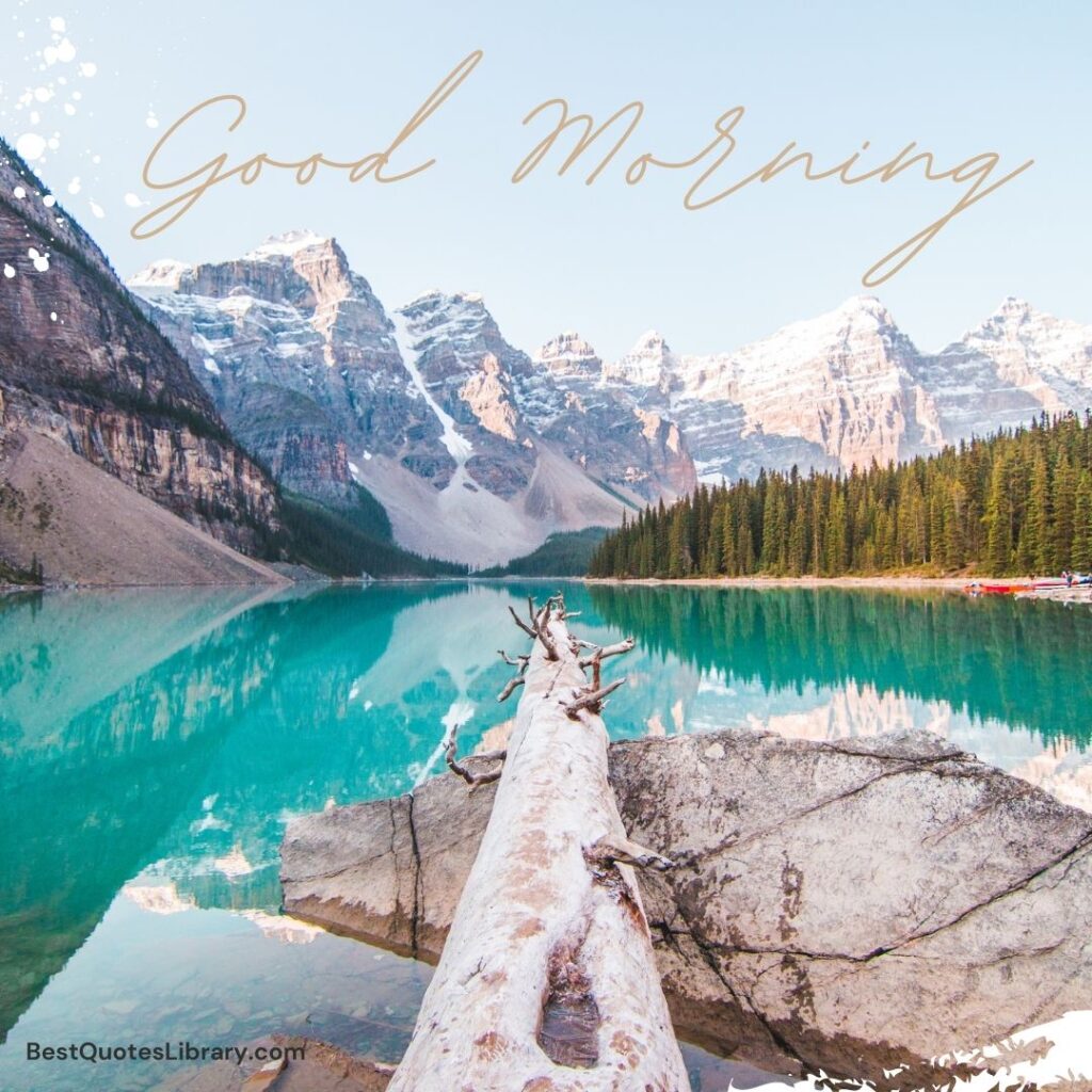 A beautiful morning nature with mountain and water