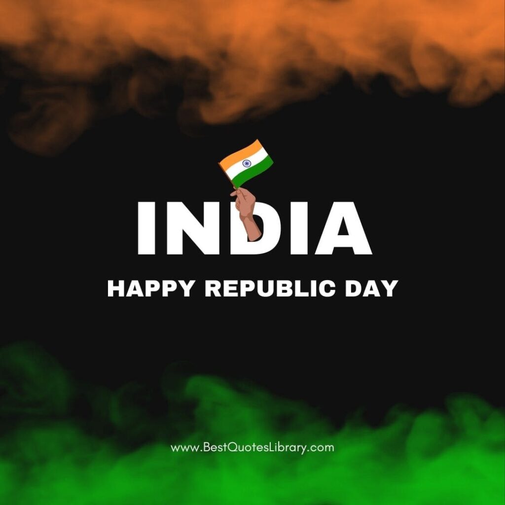 India Republic day with Indian flag coloron best quotes library