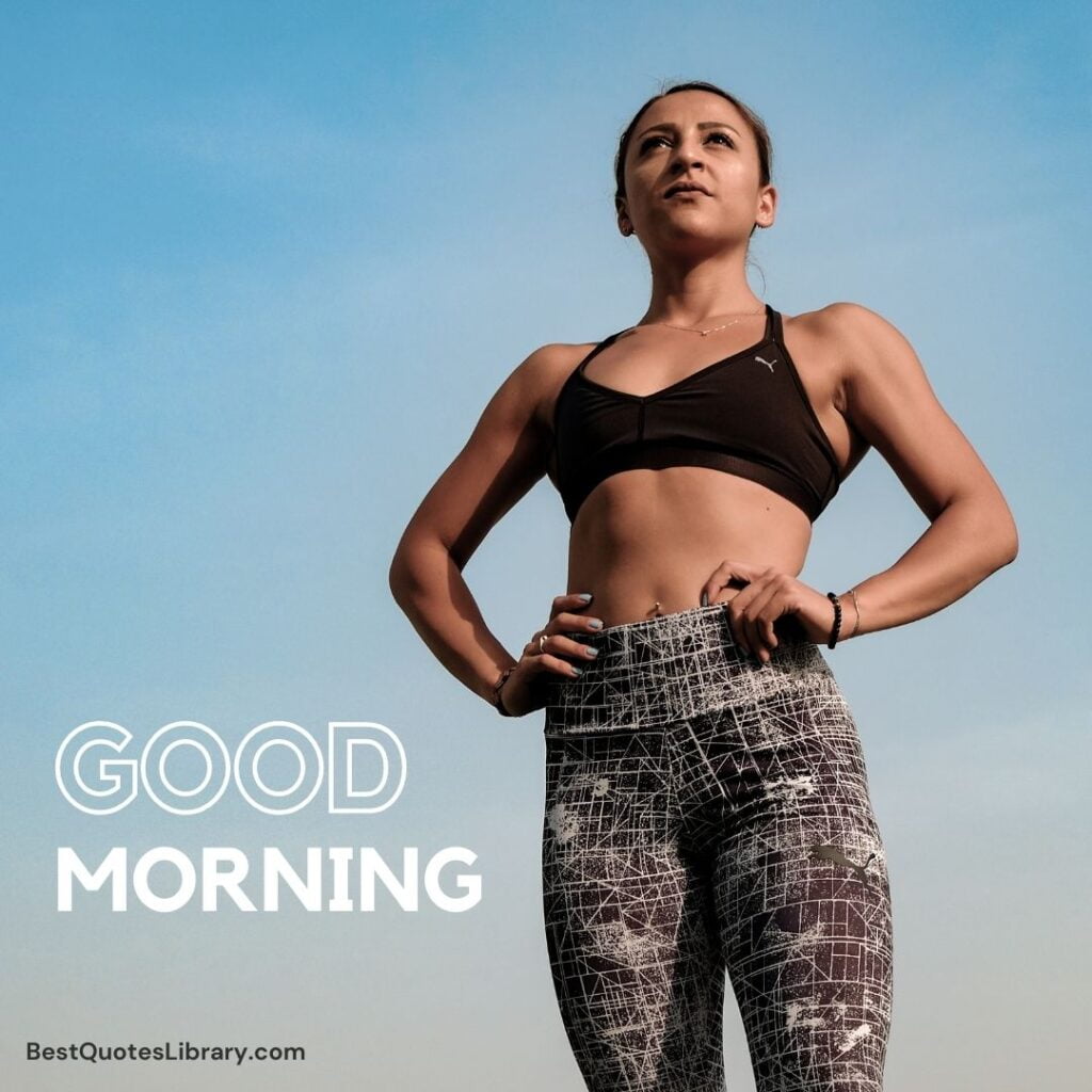 a beautiful girl exercising in morning