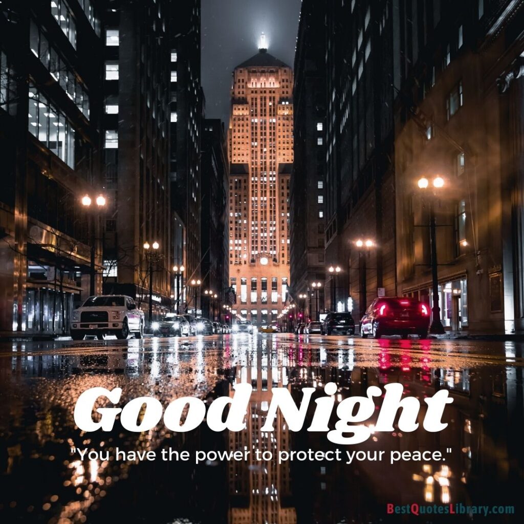 A city road with the monsoon water in the night