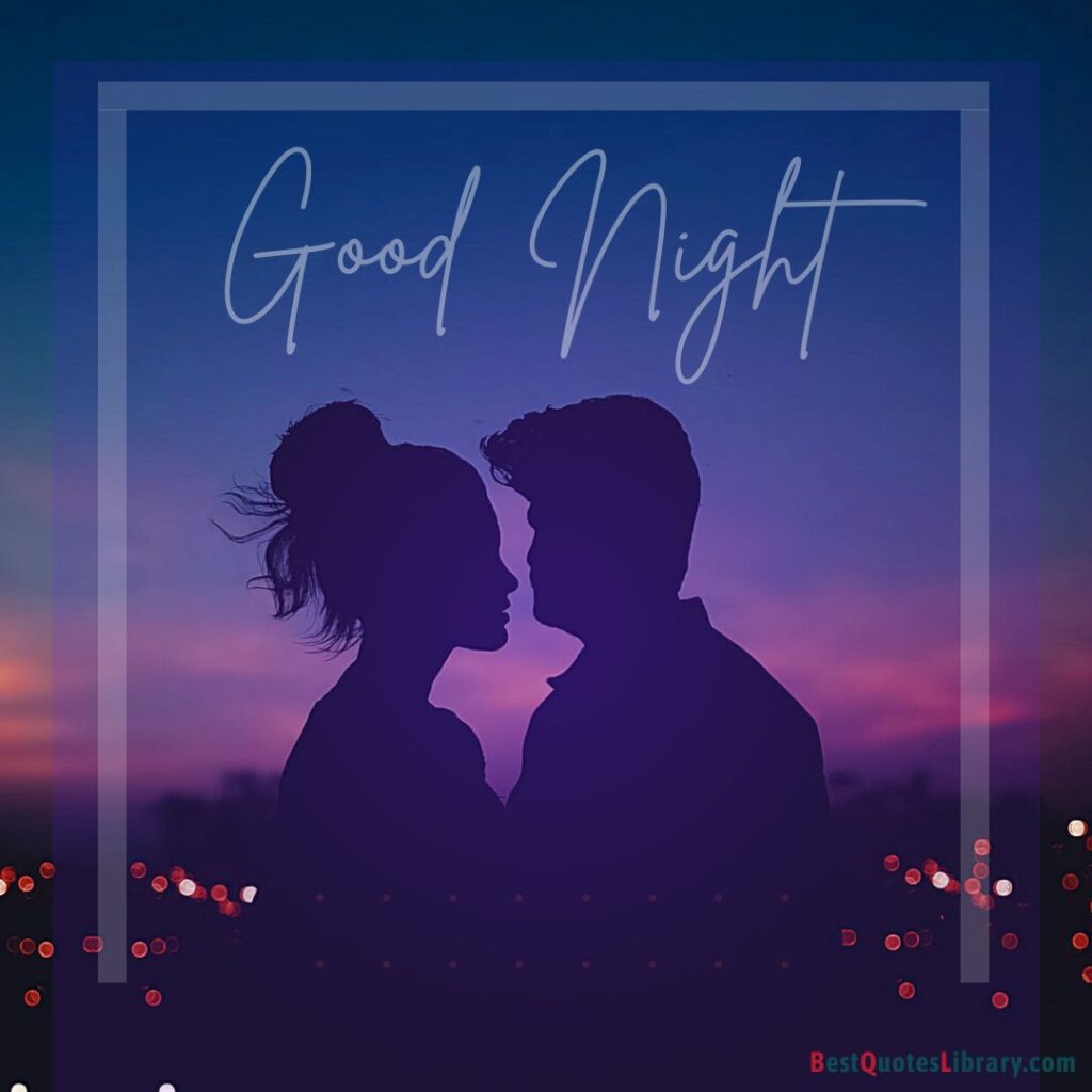 A romantic couple in the evening