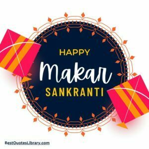 Happy Makar Sankranti with colorful two kites