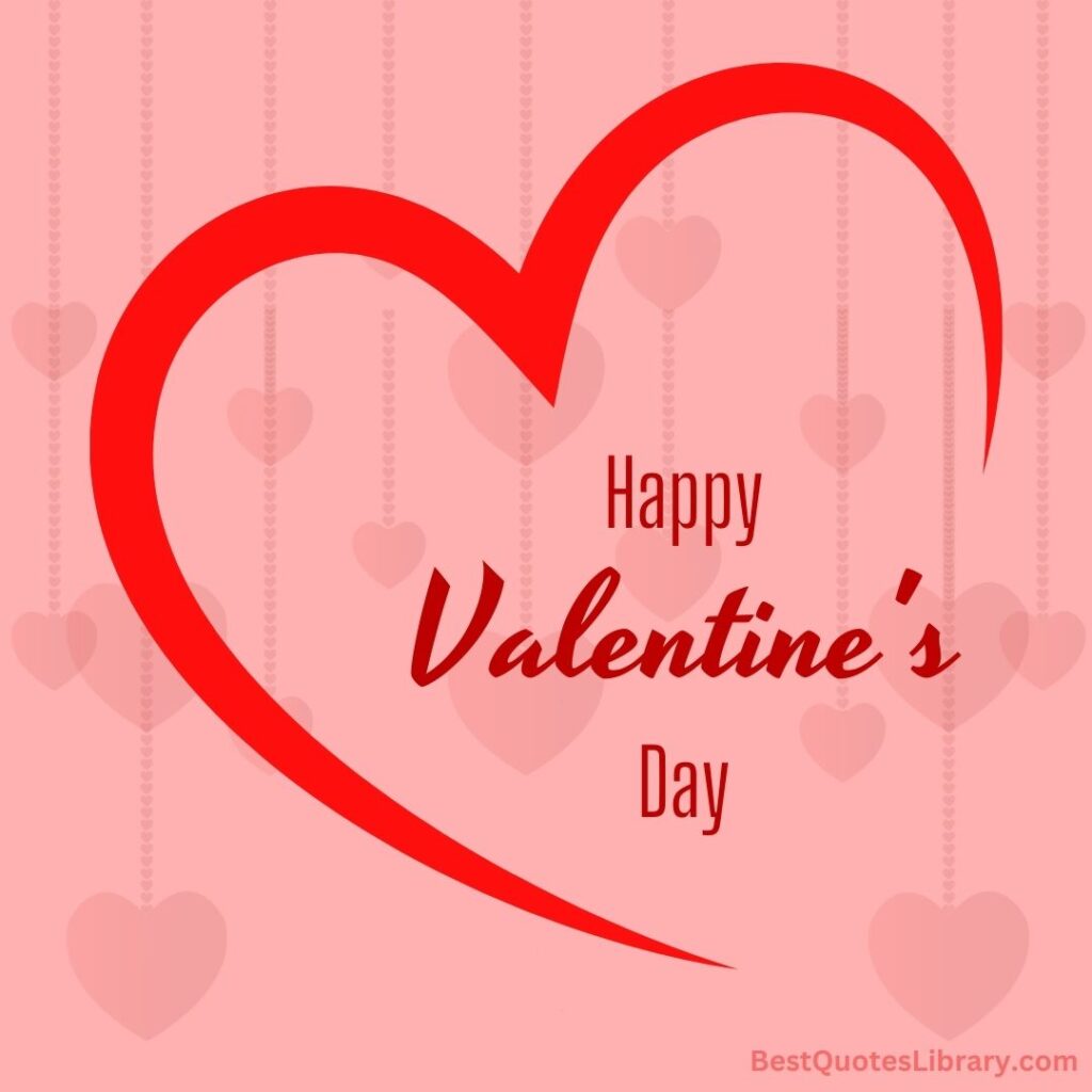 Heart Shape inside Happy Valentines day