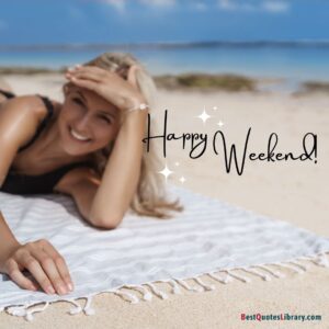 a beautiful woman wearing bikini lying on bedsheet on the beach near the sea