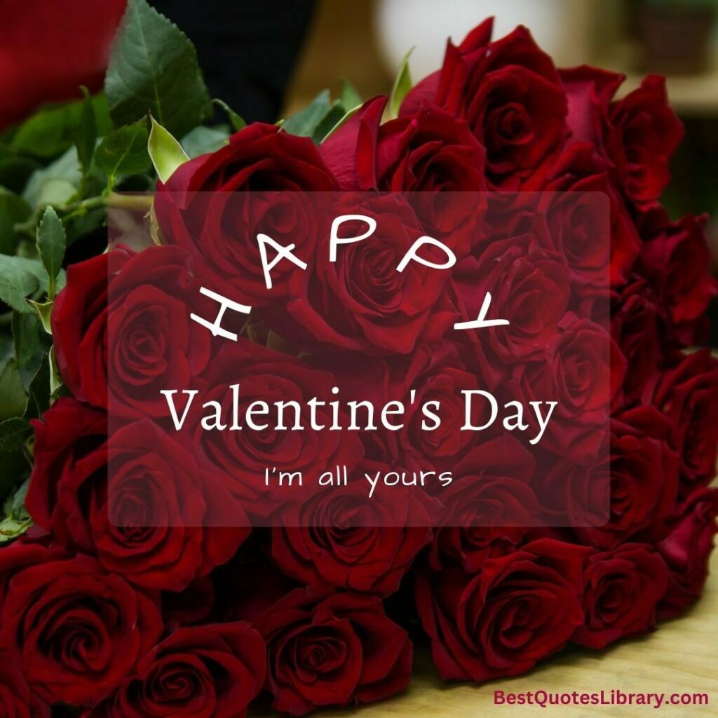 bunch of Red roses wishes Happy Valentines day