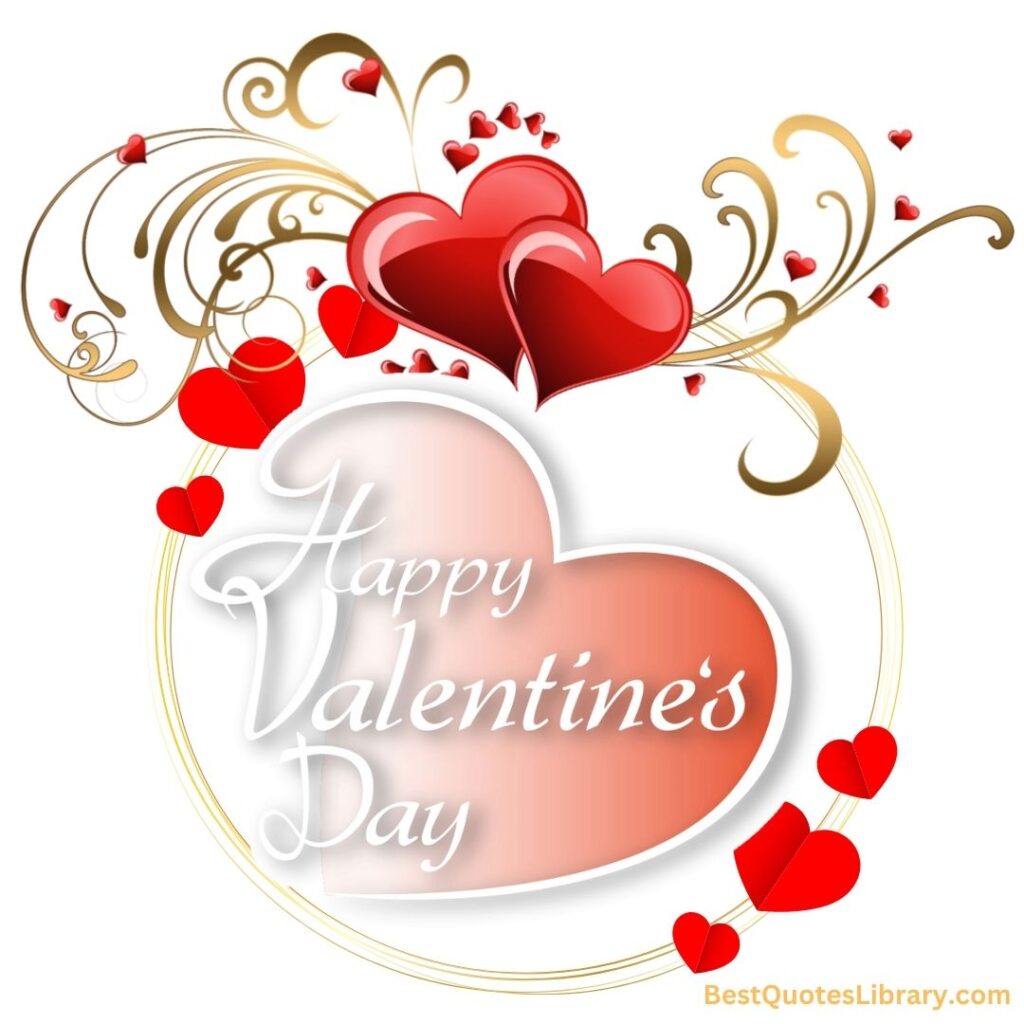 red heart shaped decoration on Valentines day